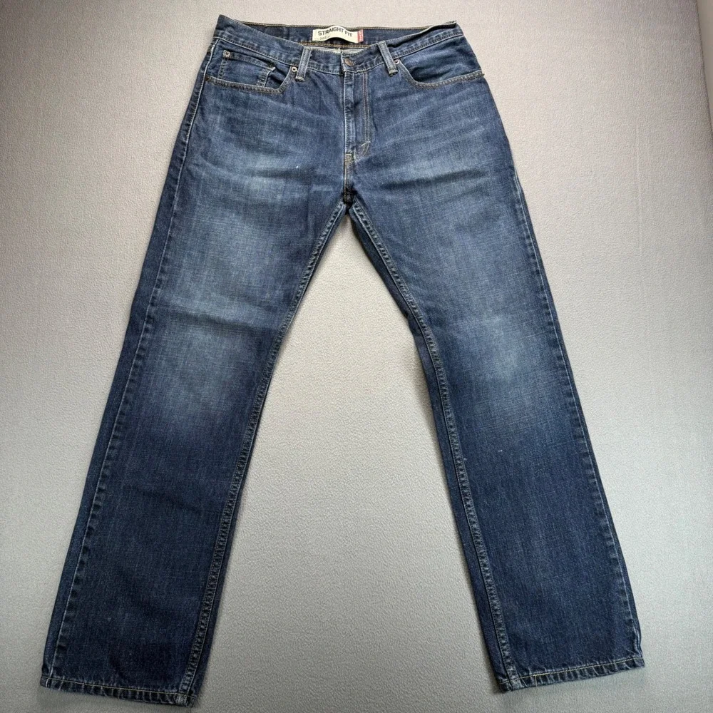 Levi Jeans Mens 32x32 Blue 505 Straight Fit Denim Classic Workwear Casual